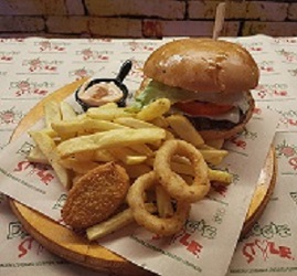 Old boy burger γεύμα